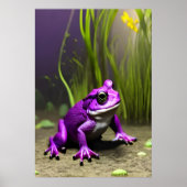 Cooler Lila Frosch | AI Art Poster (Vorne)