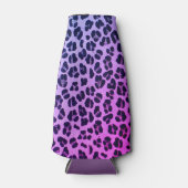 Cooler Lila Leopard Druckflasche Cooler Flaschenkühler (Vorderseite)