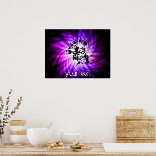 Cooler Lila Paintball Poster (Küche)