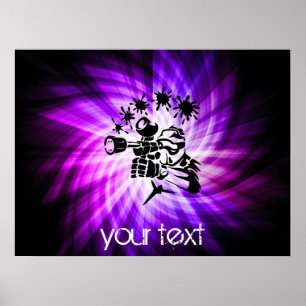 Cooler Lila Paintball Poster