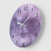 Cooler Lila Schwarz-Gotik Große Wanduhr (Winkel)