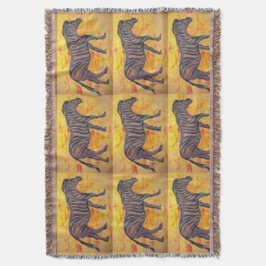 cooler lila Zebra Decke (Vorderseite Vertikal)