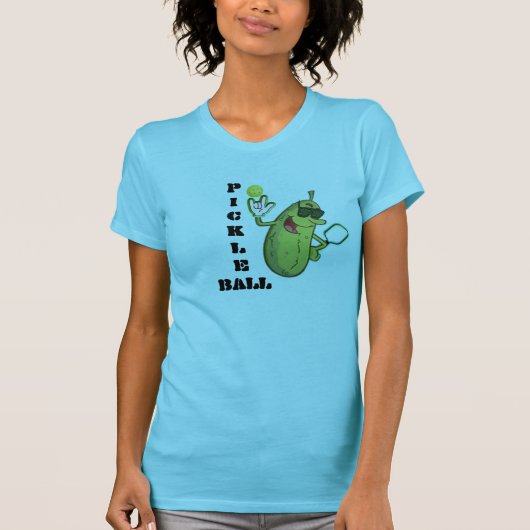Cooler Limoner grüner Pickleball T - Shirt (Vorderseite)