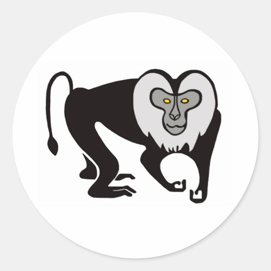 Cooler Lion-schwänzender MACAQUE Tieraktivist - Na Runder Aufkleber (Vorderseite)