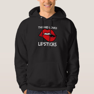 Cooler Lipstick für Kleinkinder Kosmetiktücher Hoodie