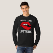 Cooler Lipstick für Kleinkinder Kosmetiktücher T-Shirt (Vorne ganz)