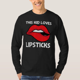 Cooler Lipstick für Kleinkinder Kosmetiktücher T-Shirt