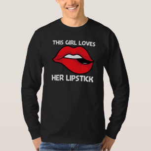 Cooler Lipstick für Mädchen Kosmetische Mittel für T-Shirt