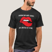 Cooler Lipstick für Männer Vater Boys Kosmetiktüch T-Shirt (Vorderseite)