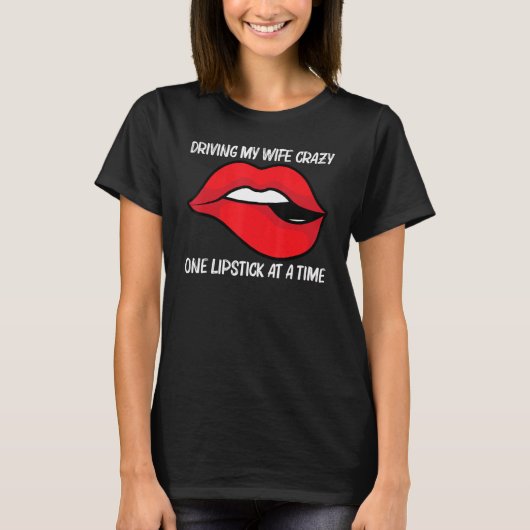 Cooler Lipstick für Männer Vater Boys Kosmetiktüch T-Shirt (Vorderseite)