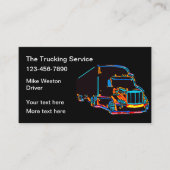 Cooler LKW-LKW-Fahrer Visitenkarte (Vorderseite)