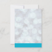 Cooler Llama auf Silver Bokeh & Icy Blu Save the D Einladung (Rückseite)