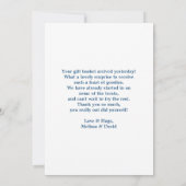 Cooler Llama auf Silver Bokeh & Icy Blue Dankeskarte (Rückseite)