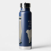Cooler Llama-benutzerdefinierter Text Trinkflasche (rechts)
