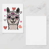 Cooler Llama mit Herzbrille Mitteilungskarte (Vorne/Hinten)