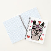 Cooler Llama mit Herzbrille Notizblock (Innenseite)