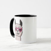 Cooler Llama mit Herzbrille Tasse (Vorderseite Links)