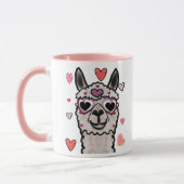 Cooler Llama mit Herzbrille Tasse (Links)
