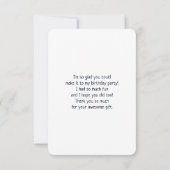 Cooler Llama und lächelnde Kawaii Sun Dankeskarte (Rückseite)