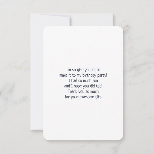 Cooler Llama und lächelnde Kawaii Sun Dankeskarte (Rückseite)