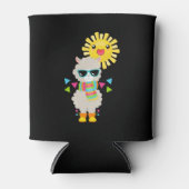 Cooler Llama und lächelnde Kawaii Sun Dosenkühler (Vorderseite)