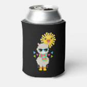 Cooler Llama und lächelnde Kawaii Sun Dosenkühler (Kanne Rückseite)