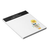 Cooler Llama und lächelnde Kawaii Sun Notizblock (angewinkelt)