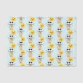 Cooler Llama und lächelnde Kawaii Sun Seidenpapier (Vorderseite)