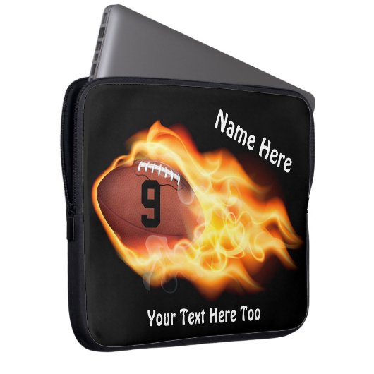 Cooler lodernder Fußball-Laptop-Kasten, Laptopschutzhülle (Vorne Rechts)