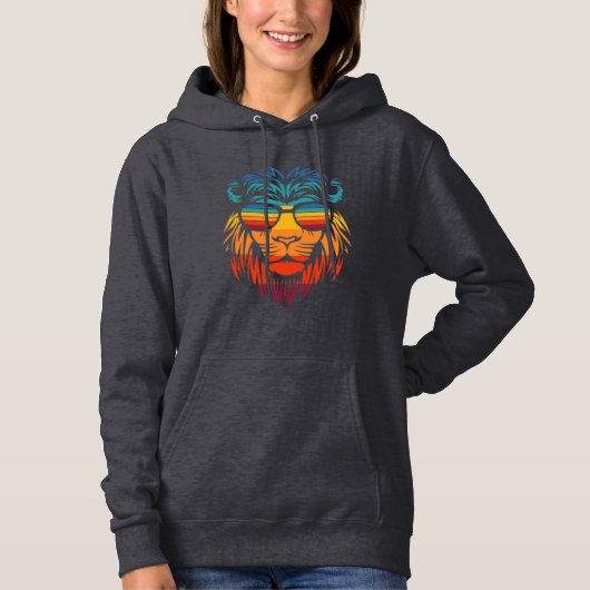 Cooler Löwe Hoodie (Vorderseite)