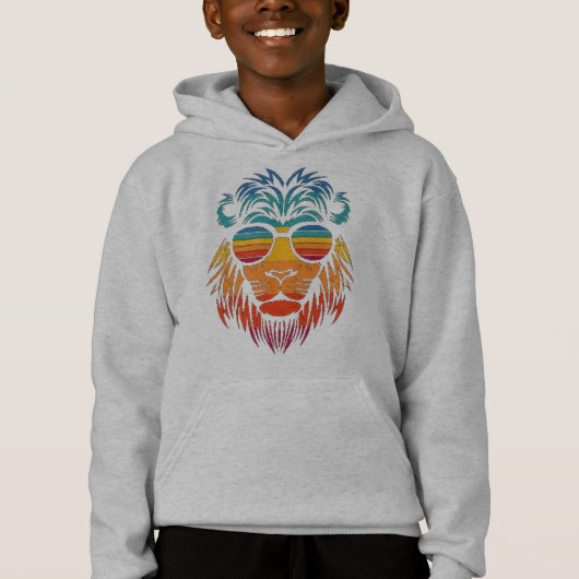 Cooler Löwe Hoodie (Vorderseite)