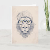 Cooler Löwe Karte (Vorderseite)