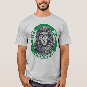 Cooler Löwe mit Brille Grafik T-Shirt