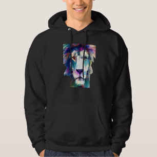 Cooler Löwe mit hellen Farben, erstellt von Ai Hoodie