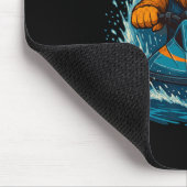 Cooler Löwe mit Sonnenbrille Feline Jetski-Fahrer  Mousepad (Ecke)