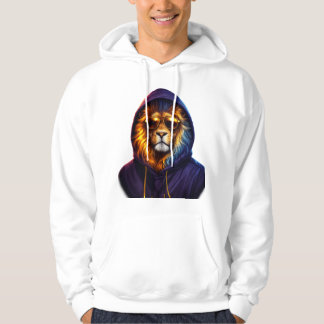 Cooler Löwe mit Sonnenbrille Urban Streetwear Kapu Hoodie