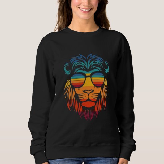 Cooler Löwe Sweatshirt (Vorderseite)