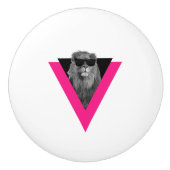 Cooler Löwenknopf Keramik Keramikknauf (Vorderseite)