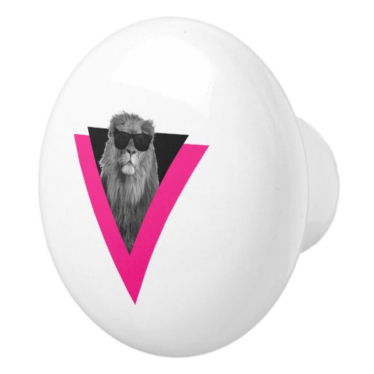 Cooler Löwenknopf Keramik Keramikknauf (Rechts)