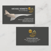 Cooler Luftfahrt-Pilot für das Silver Jet-Flugzeug Visitenkarte (Vorne/Hinten)