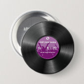 Cooler lustiger benutzerdefinierter Text Retro-Vin Button (Vorne & Hinten)