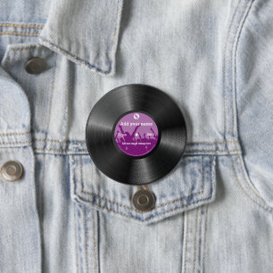 Cooler lustiger benutzerdefinierter Text Retro-Vin Button