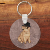 Cooler lustiger Ferkelforscher Cartoon Schlüsselanhänger (Vorderseite)
