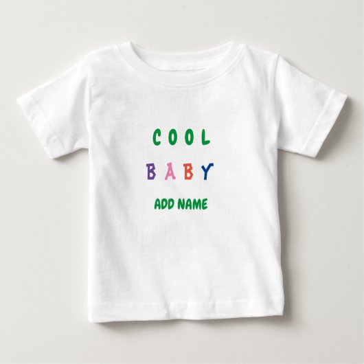 Cooler lustiger neuer Säugling Personalisierter Te Baby T-shirt (Vorderseite)