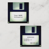 Cooler lustiger schlaffer Discblick Quadratische Visitenkarte (Vorne/Hinten)