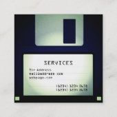 Cooler lustiger schlaffer Discblick Quadratische Visitenkarte (Rückseite)