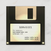 Cooler lustiger schlaffer Discblick Quadratische Visitenkarte (Rückseite)