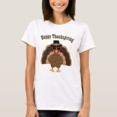 Cooler lustiger Truthahn Happy Thanksgiving benutz T-Shirt (Vorderseite)