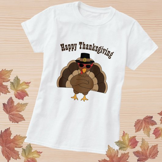 Cooler lustiger Truthahn Happy Thanksgiving benutz T-Shirt