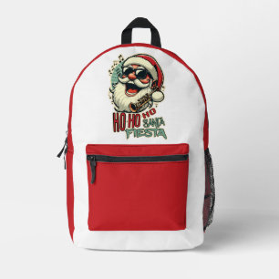 Cooler, lustiger Weihnachtsmann mit Sonnenbrille - Bedruckter Rucksack